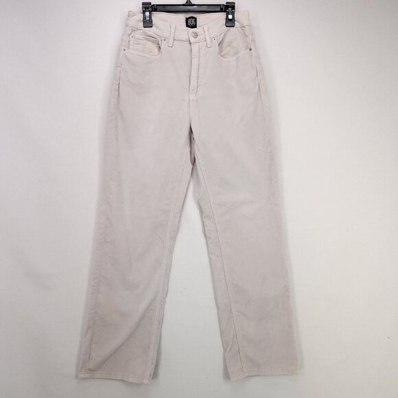 BDG Urban Outfitters Straight Leg Pants Size 27 Velour Nude High Waist - Picture 1 of 13